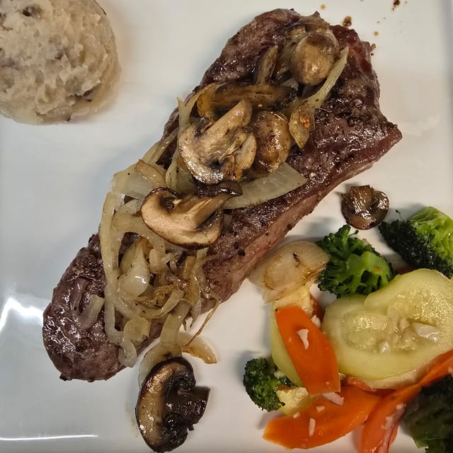 12 oz Angus NY Strip.